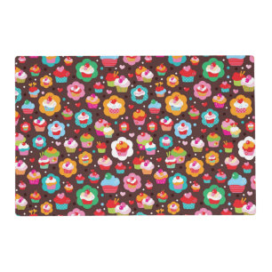 Cute Cup Cake Pattern Placemat