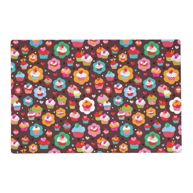 Cute Cup Cake Pattern Placemat (Front)