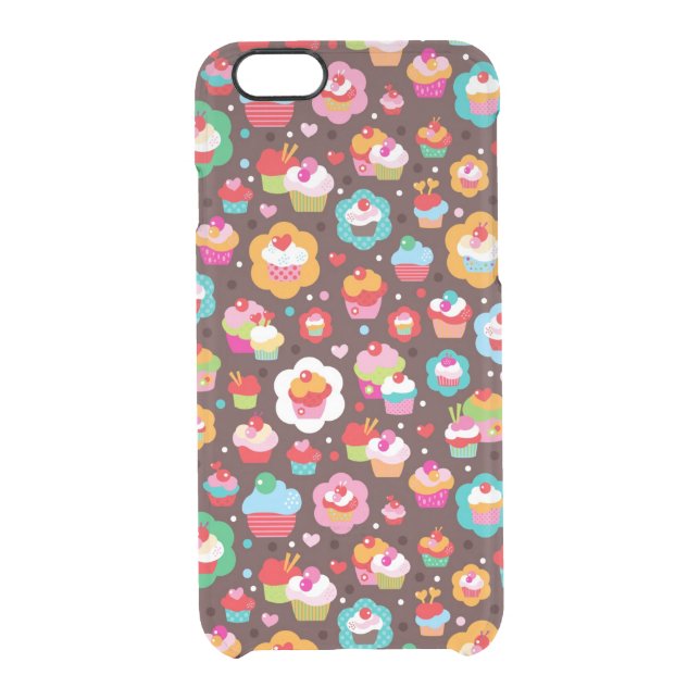 Cute Cup Cake Pattern Uncommon iPhone Case (Back)