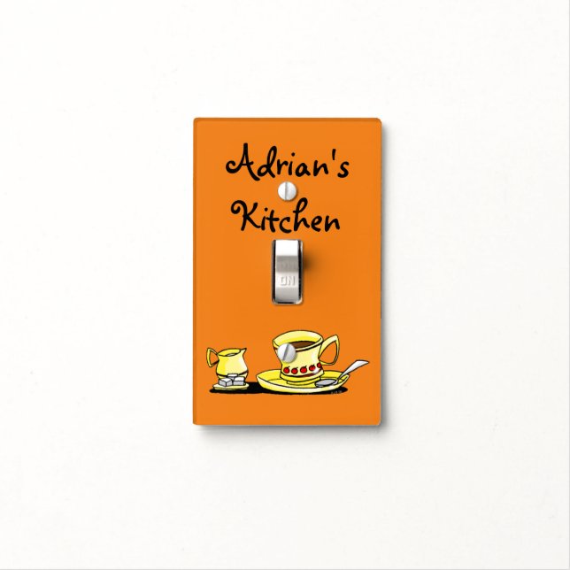 cute cup of coffee - kitchen light switch cover (In Situ)