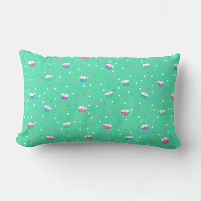 Cute Cupcake and Confetti Pillow (Front)