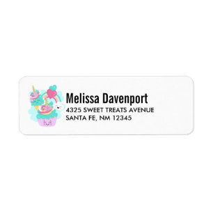 Cute Cupcake and Happy Ice Cream Label