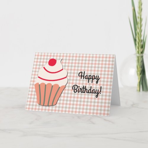 Cute Cupcake Art Birthday Card