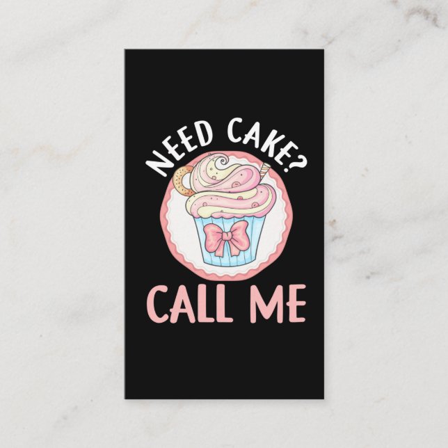 Cute Cupcake Baker Humor Bakery Pastry Chef Business Card (Front)