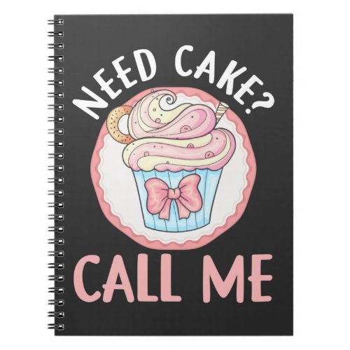 Cute Cupcake Baker Humor Bakery Pastry Chef Notebook