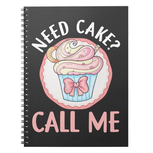 Cute Cupcake Baker Humor Bakery Pastry Chef Notebook (Front)