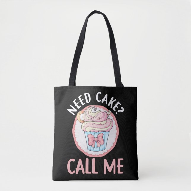 Cute Cupcake Baker Humor Bakery Pastry Chef Tote Bag (Front)