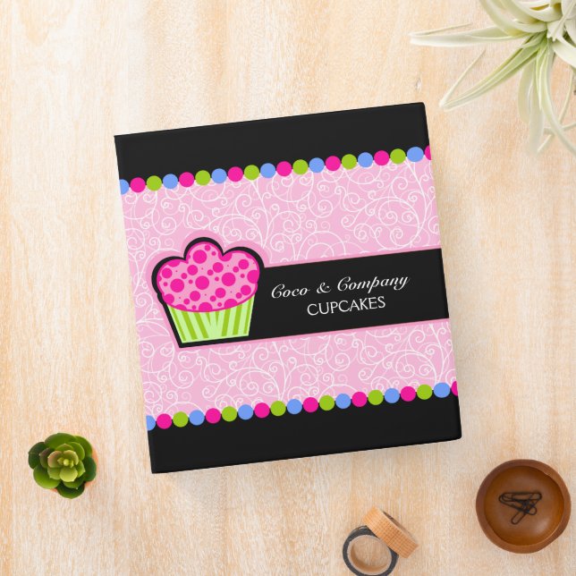 Cute Cupcake Bakery Binder (In Situ)