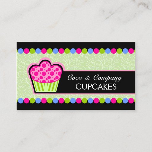 Customizable Cute Cupcake Bakery Business Cards