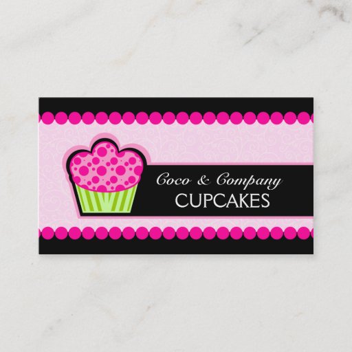 Customizable Cute Cupcake Bakery Business Cards