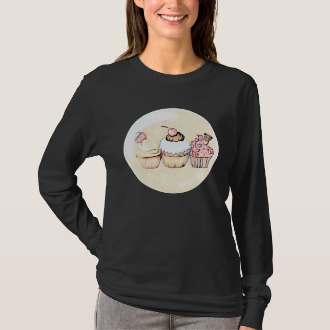 Cute  Cupcake  Bakery Cake  Baking T-Shirt (Front)