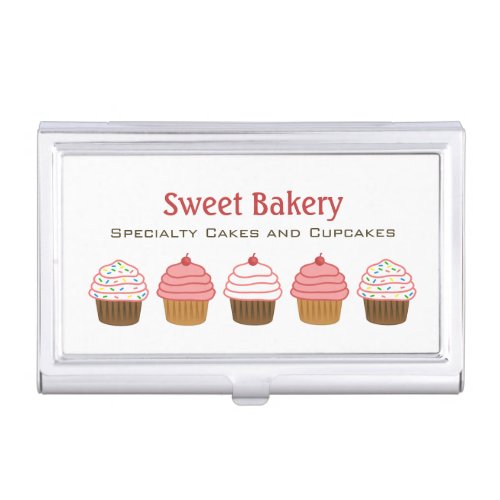 Cute Cupcake Bakery Pastry Chef Business Card Case