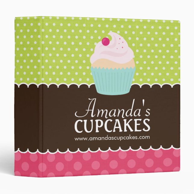 Cute Cupcake Binder (Front/Spine)
