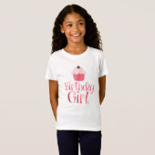 cute cupcake birthday girl word art T-Shirt (Front Full)