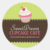 Cute Cupcake Box or Jar Stickers