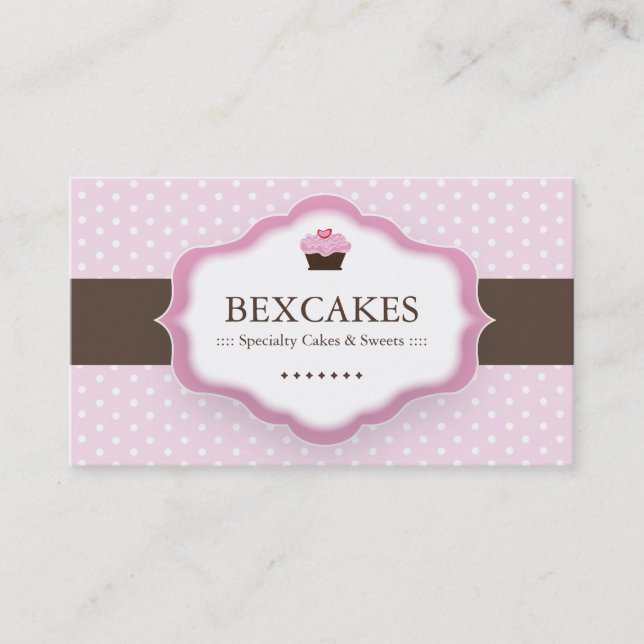 Cute Cupcake Business Card (Front)