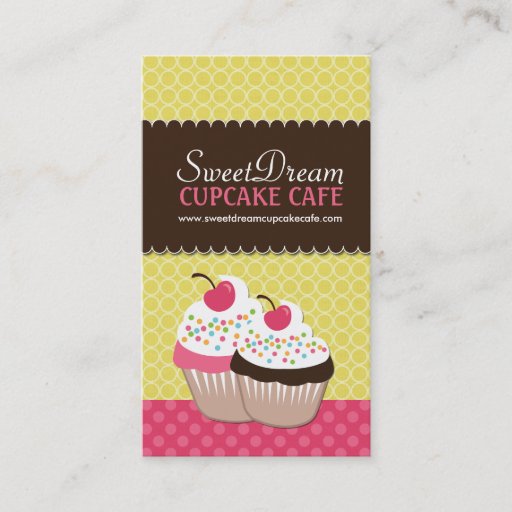 Customizable Cute Cupcake Business Cards
