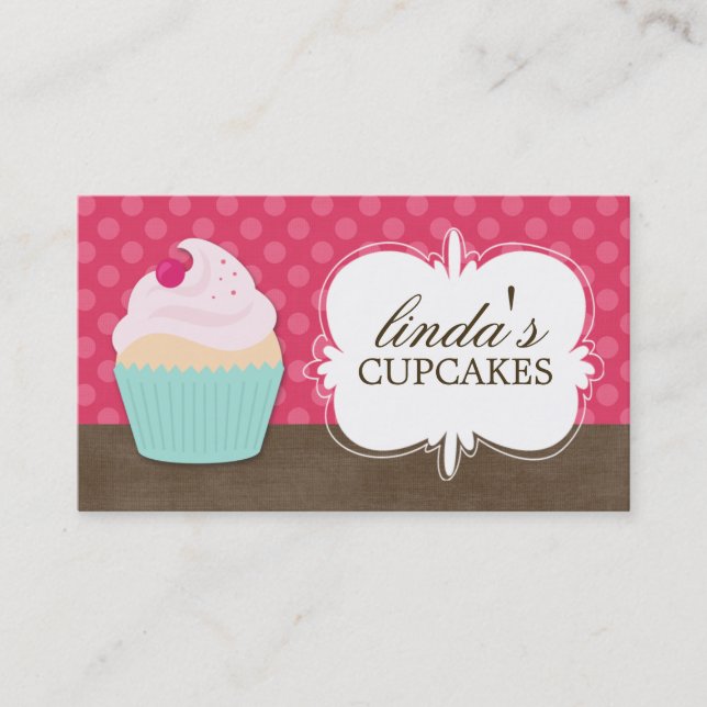 Cute Cupcake Business Cards (Front)