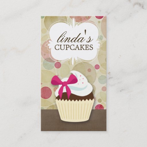 Customizable Cute Cupcake Business Cards