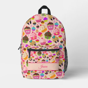 Cute Cupcake Cake Personalized Printed Backpack
