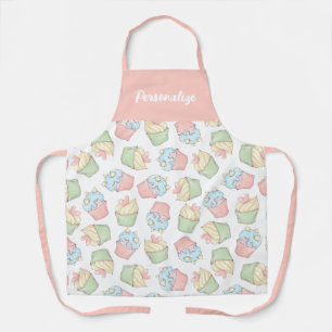Cute Cupcake Dessert Bake Pastel Pink Apron