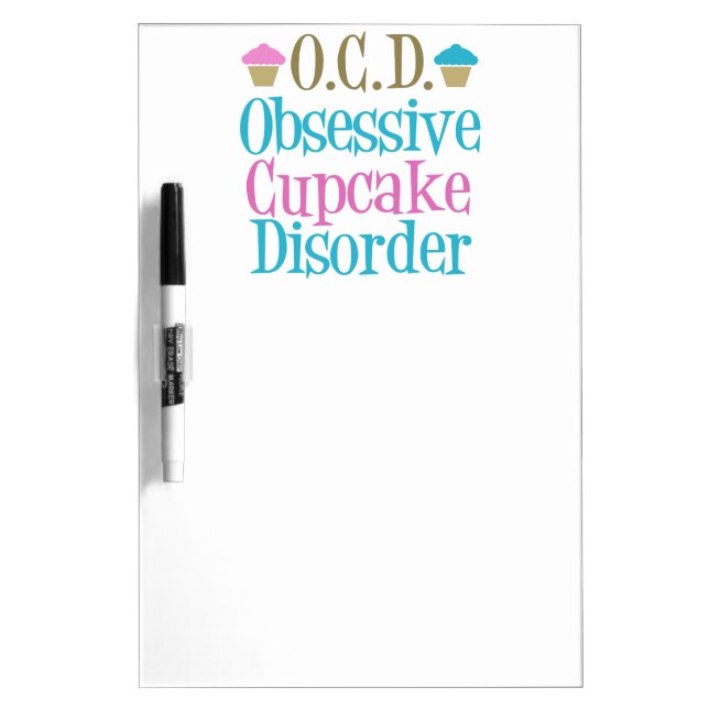 Cute Cupcake Dry-Erase Board (Front)