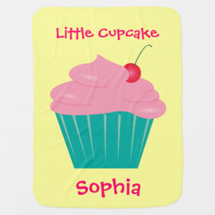 Cute Cupcake Girls Receiving Blanket