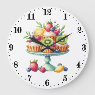Cute cupcake lovers kitchen wall clock 