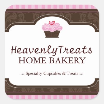 Cute Cupcake Packaging Stickers by colourfuldesigns at Zazzle