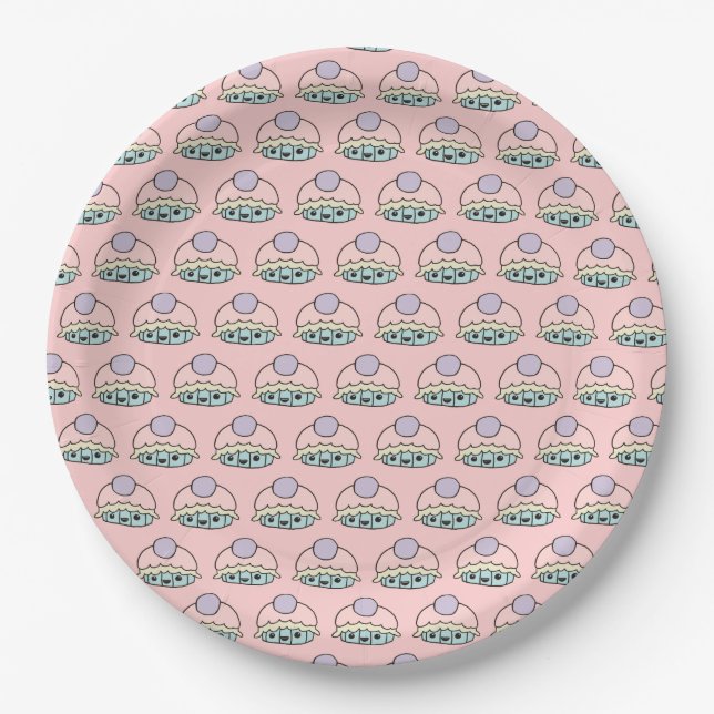 Cute Cupcake Paper Plates (Front)
