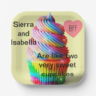 Cute cupcake paper plates
