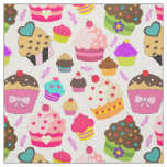 Cute Cupcake Pattern Fabric