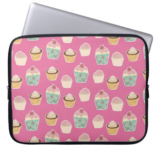 Cute cupcake pattern laptop sleeve