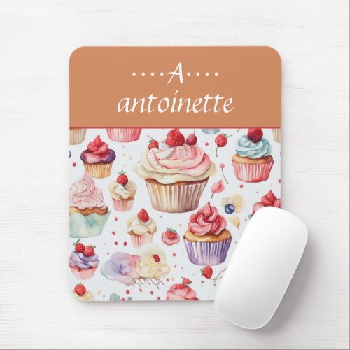 Cute Cupcake Pattern Mouse Pad