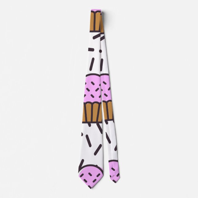 Cute Cupcake Pattern Neck Tie (Front)