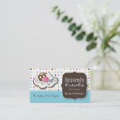 Cute Cupcake, Pretzel and Cookie Business Card (Standing Front)
