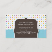 Cute Cupcake, Pretzel and Cookie Business Card (Back)