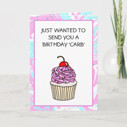 Cute Cupcake Pun Personalized Birthday  Card