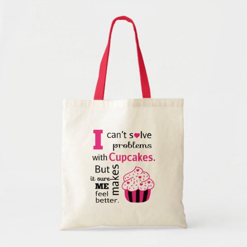 Cute Cupcake quote Happiness Tote Bag