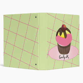 Cute Cupcake Red Cherry Avery Binder