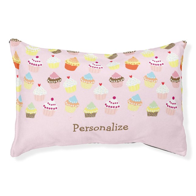 Cute Cupcake Sweet Dessert Pattern Cat Dog Pet Bed (Front)