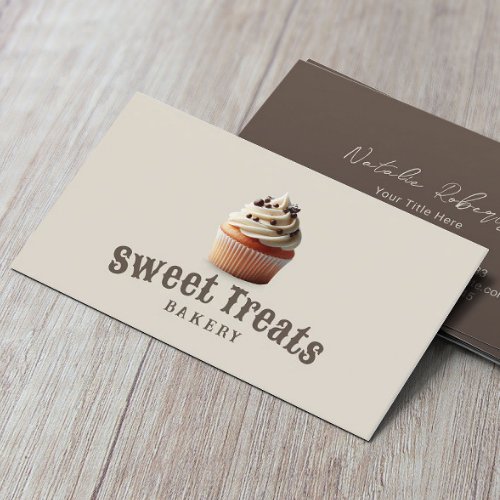 Cute Cupcake Sweet Treats Cake Bakery  Business Card