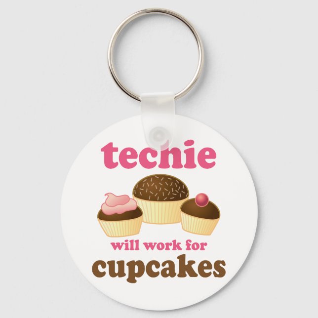 Cute Cupcake Techie Keychain (Front)