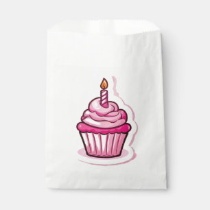 Cute Cupcake Theme for Birthday Girl Favor Bag