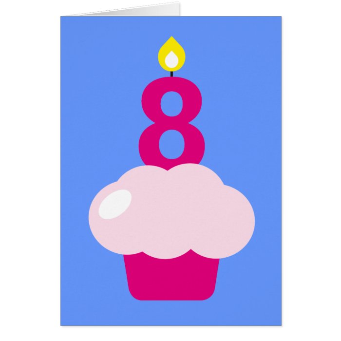 Cute Cupcake with Birthday Candle Card