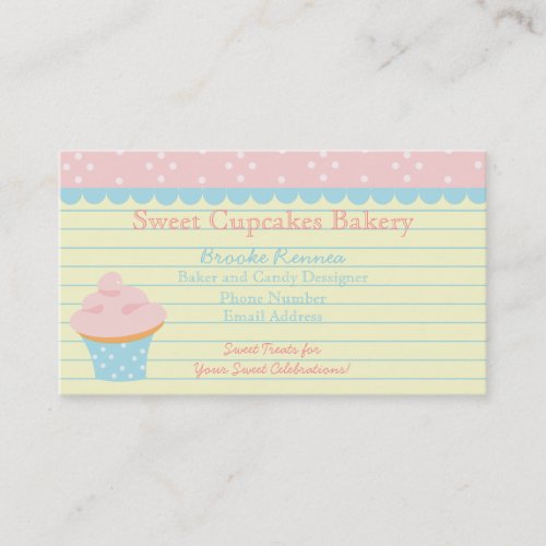 Cute Cupcake with Dots! Business Card