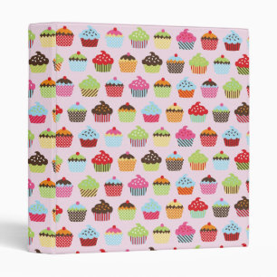 Cute Cupcakes 3 Ring Binder