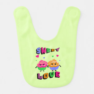 Cute cupcakes baby bib
