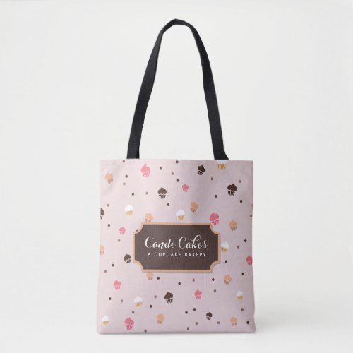 Cute Cupcakes Bakery Pattern Pink Tote Bag