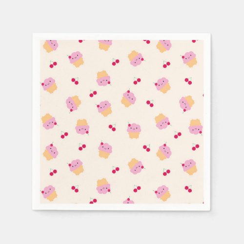 Cute Cupcakes  Cherries Napkins